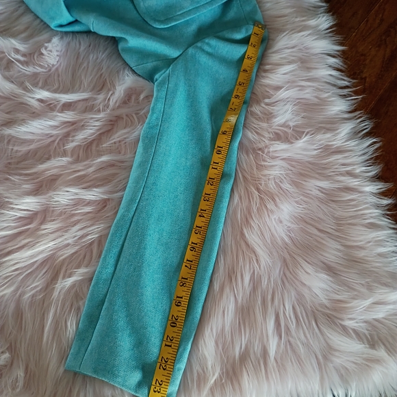 Womens Turquoise Button-Front Jacket - Picture 15 of 15